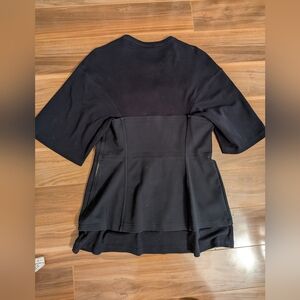 COS Dark Navy Structured Peplum Sweatshirt